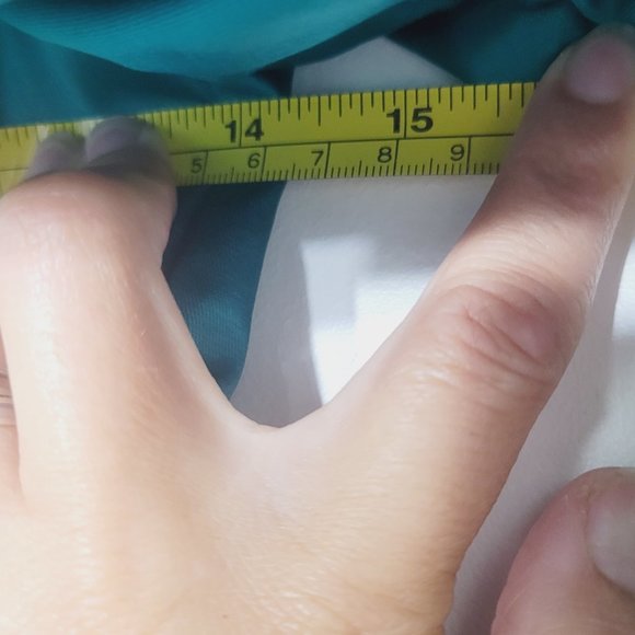 Karlie Monkees NEW One Shoulder Long Sleeve Satin Event Dress Stretch Green NWT - Picture 14 of 16